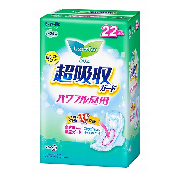 ロリエ 超吸収ガード パワフル昼用 羽つき 24cm 22コ入 (12)