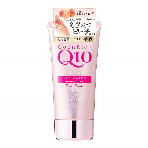 コーセー コエンリッチ 薬用ホワイトニング ハンドクリーム (もぎたてピーチ) 80g