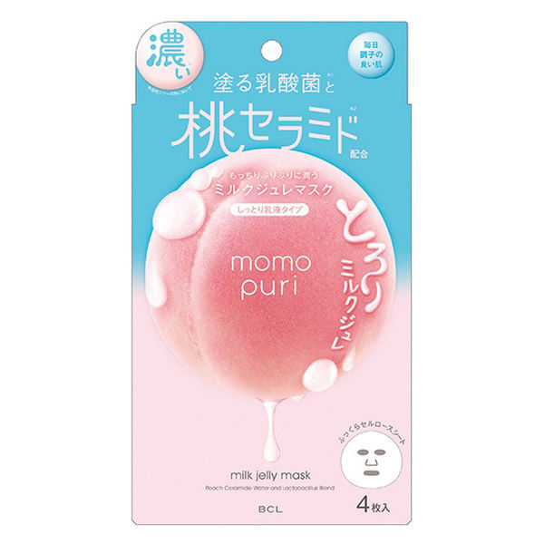 BCL ももぷり 潤い濃密ミルクジュレマスク 4枚入