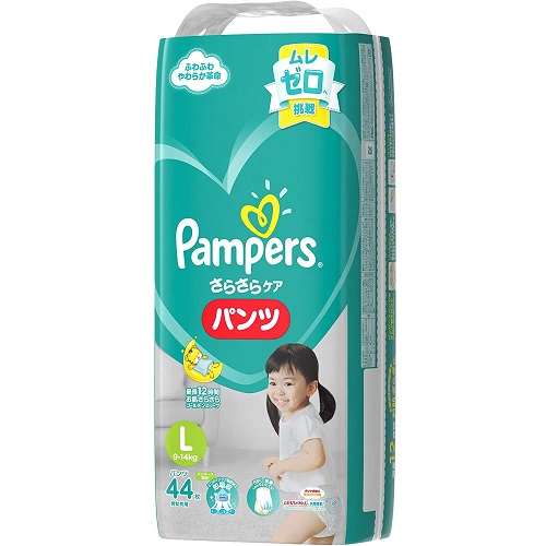 P&G パンパース パンツ さらさらケア スーパージャンボ L 44枚 (箱JAN 4902430157056) (4) 41*27*44-5.5
