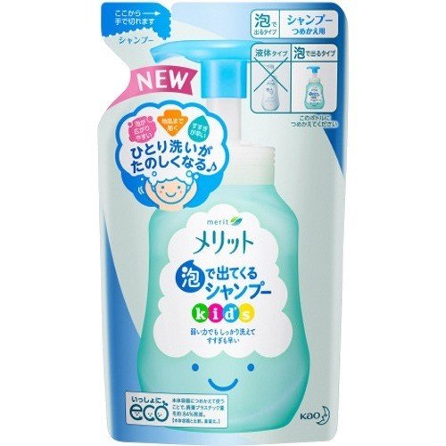 花王 メリット 泡で出てくるシャンプー キッズ つめかえ用 240ml (24)