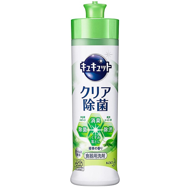 花王 キュキュット クリア除菌 緑茶 本体 240ml (24)