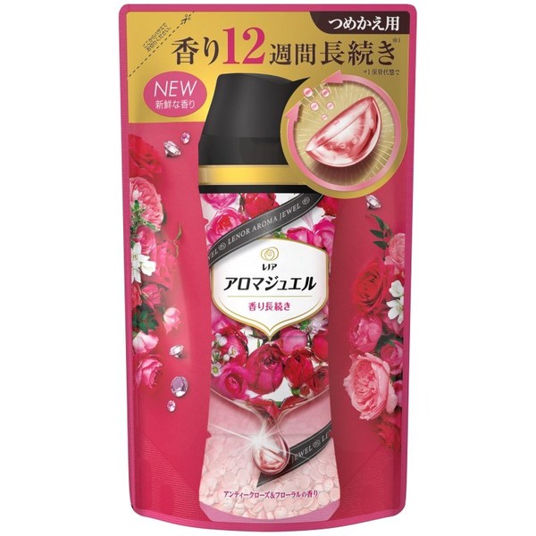 レノアハピネス アロマジュエル アンティークローズ＆フローラルの香り 詰替 415ml (10)