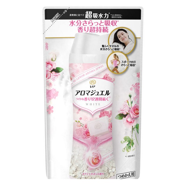 レノアハピネス アロマジュエル ホワイトサボンの香り 詰替 415ml (10)