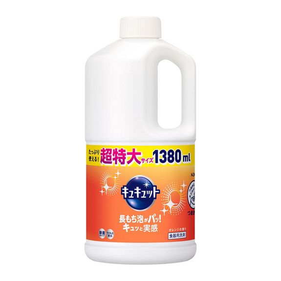 花王 キュキュット 詰替特大 1380ml (6)
