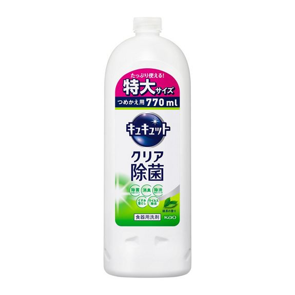 花王 キュキュット クリア除菌 緑茶 詰替大 770ml (12)