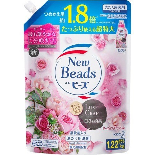 花王 ニュービーズジェル リュクスクラフト ローズ＆マグノリア 詰替特大 1220g (6)